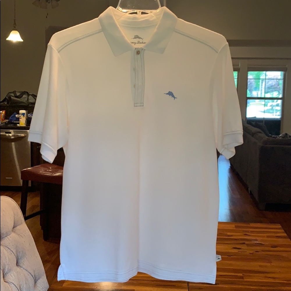 Tommy Bahama white collared shirt